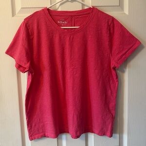 J. Crew Hot Pink Girlfriend Tee